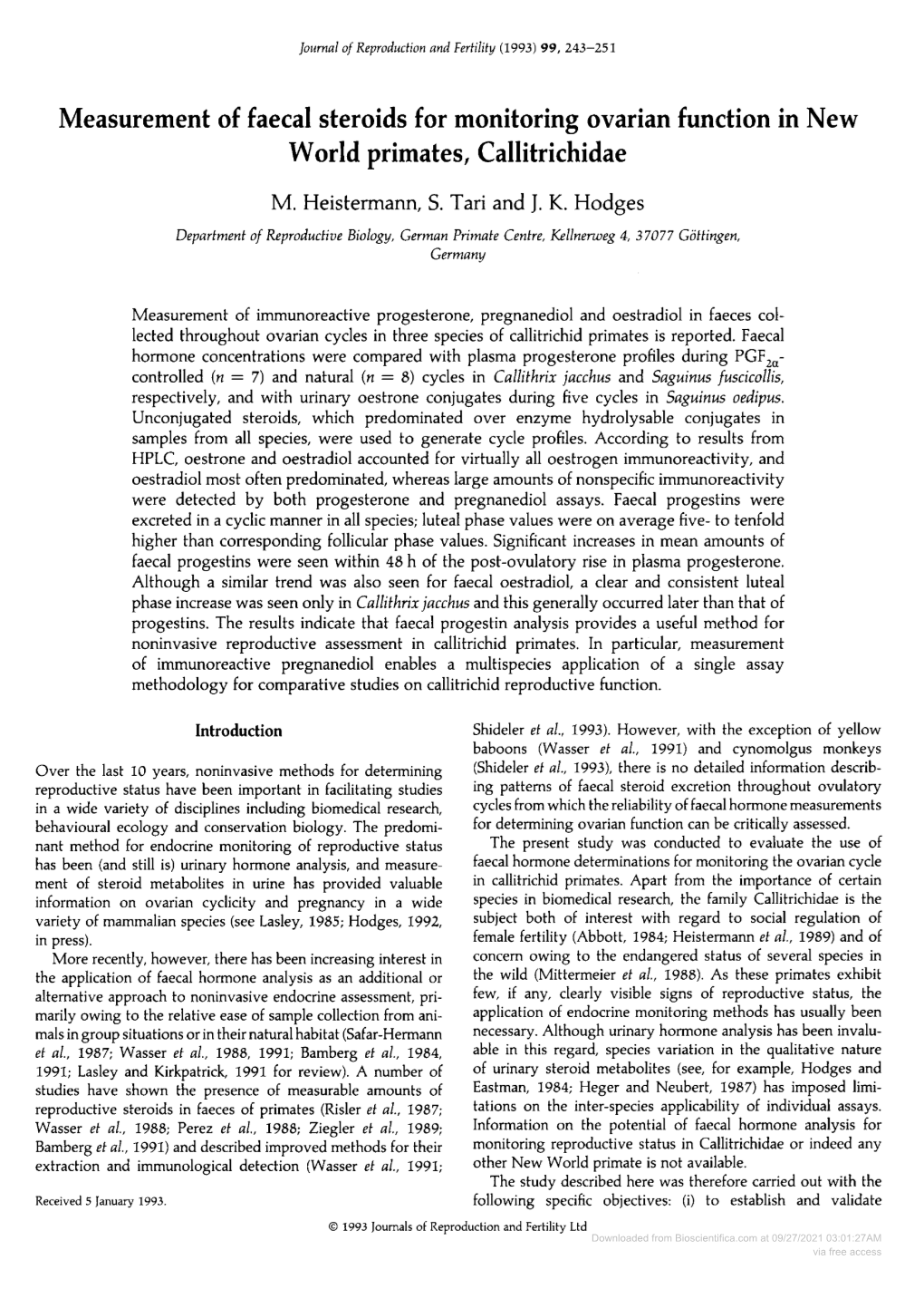 World Primates, Callitrichidae M