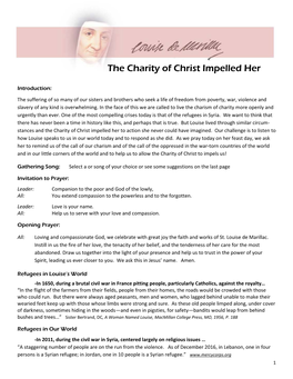 The Charity of Christ Impelled Her