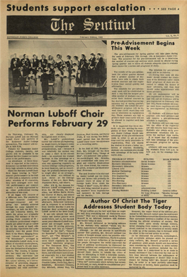 5 Udents Support Escalation Norman Luboff Choir Performs February 29