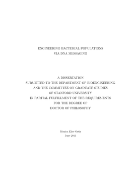 Engineering Bacterial Populations Via Dna Messaging