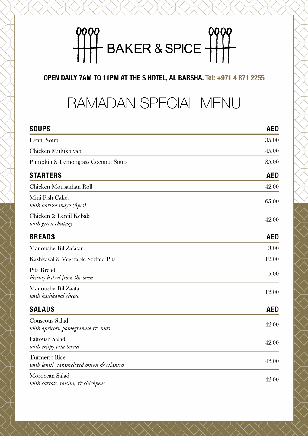 Ramadan Special Menu