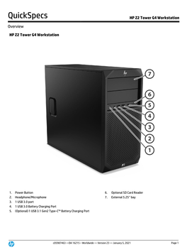 HP Z2 Tower G4 Workstation