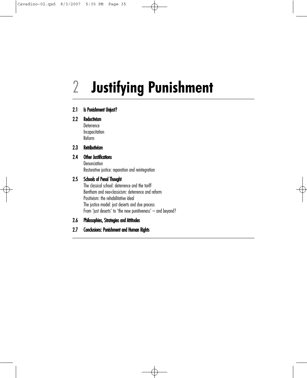 2 Justifying Punishment