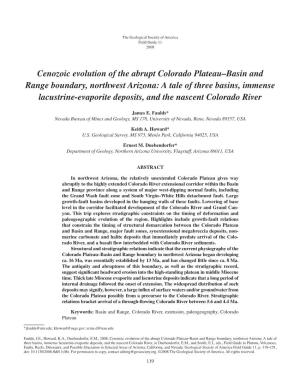 Cenozoic Evolution of the Abrupt Colorado Plateau–Basin And