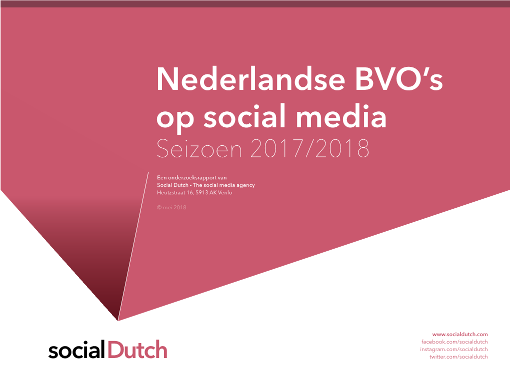 Nederlandse BVO's Op Social Media