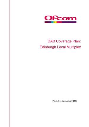DAB Coverage Plan: Edinburgh Local Multiplex