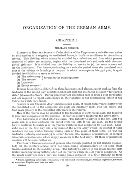 Organ Ization of Tue German Army