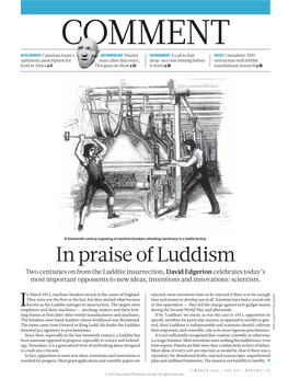 In Praise of Luddism