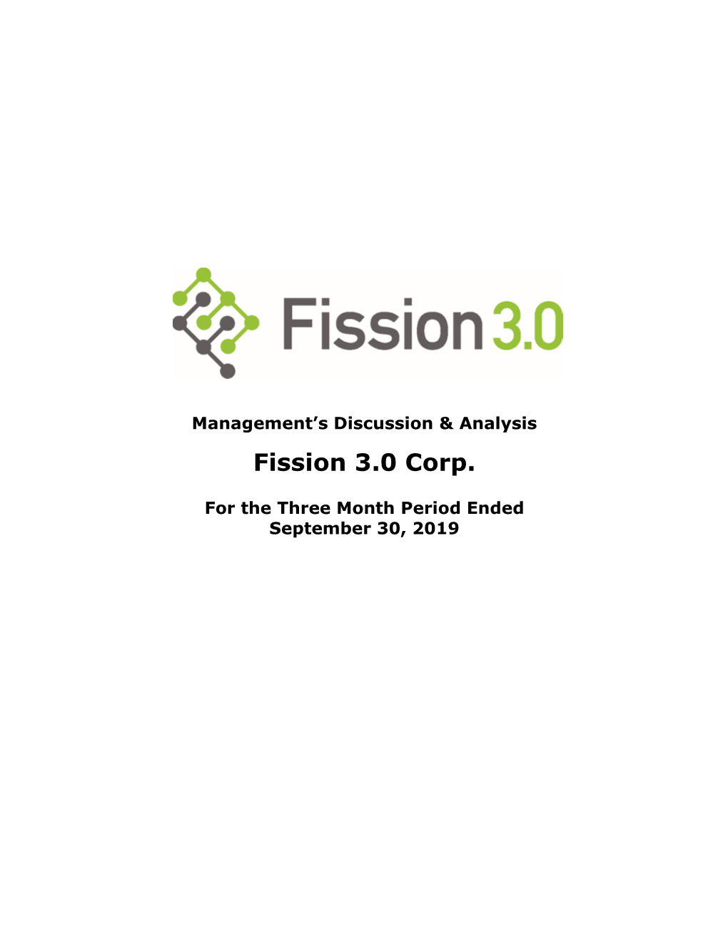 Fission 3.0 Corp