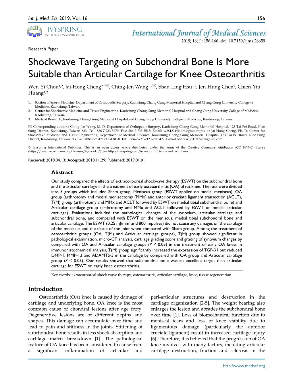 Shockwave Targeting on Subchondral Bone Is More Suitable Than