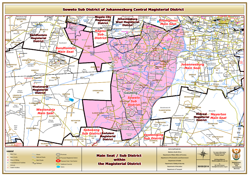 Gauteng Soweto Sub District of Johannesburg Central Magisterial