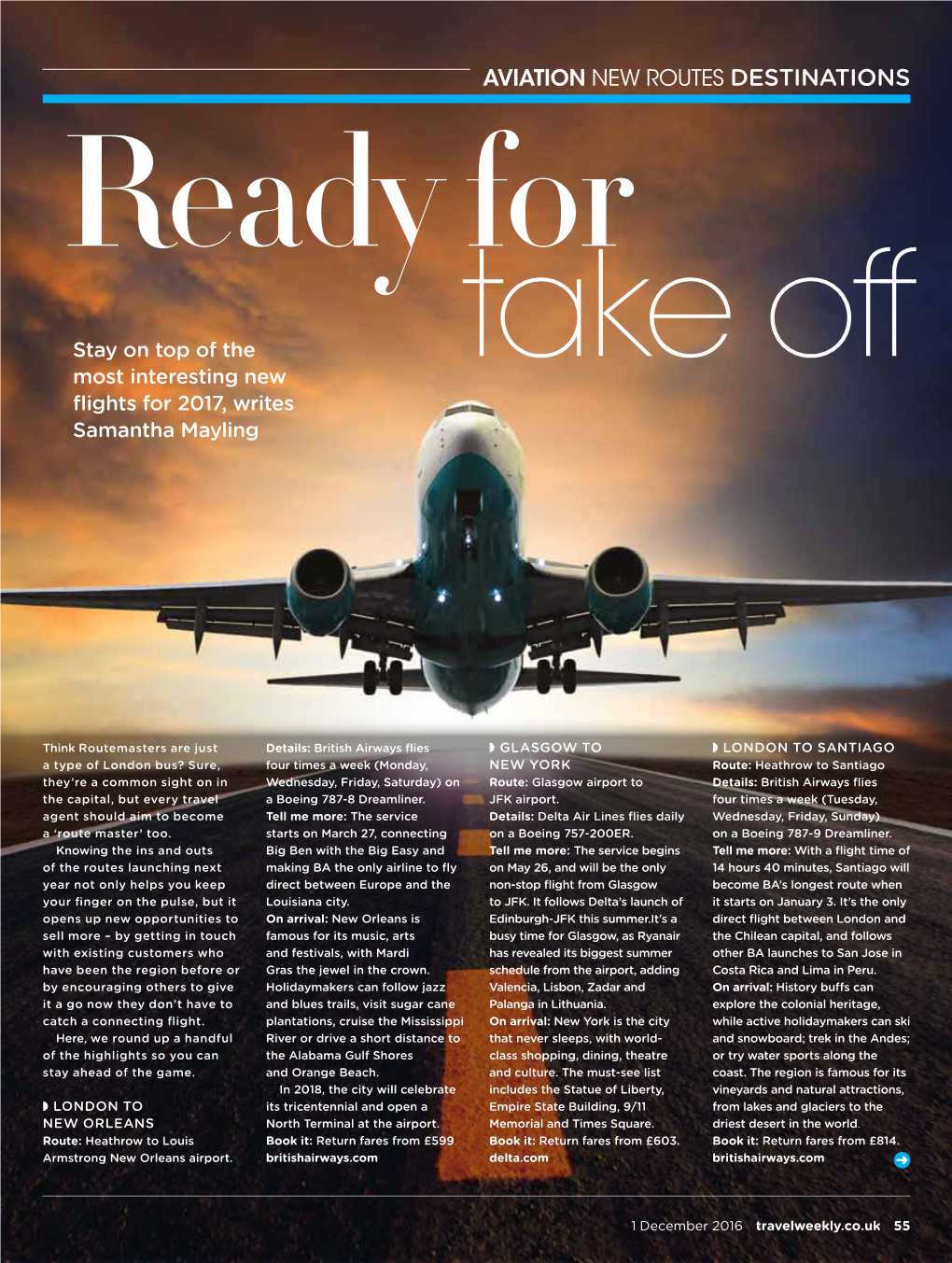 Aviation New Routes Destinations Ready For
