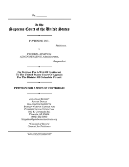 Flytenow's Petition for Writ of Certiorari
