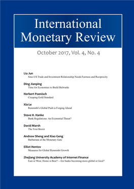 International Monetary Review October 2017, Vol