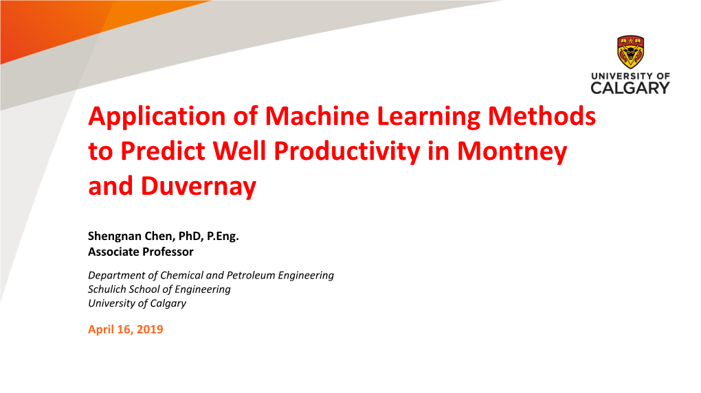 Application of Machine Learning Methods to Predict Well Productivity in Montney and Duvernay