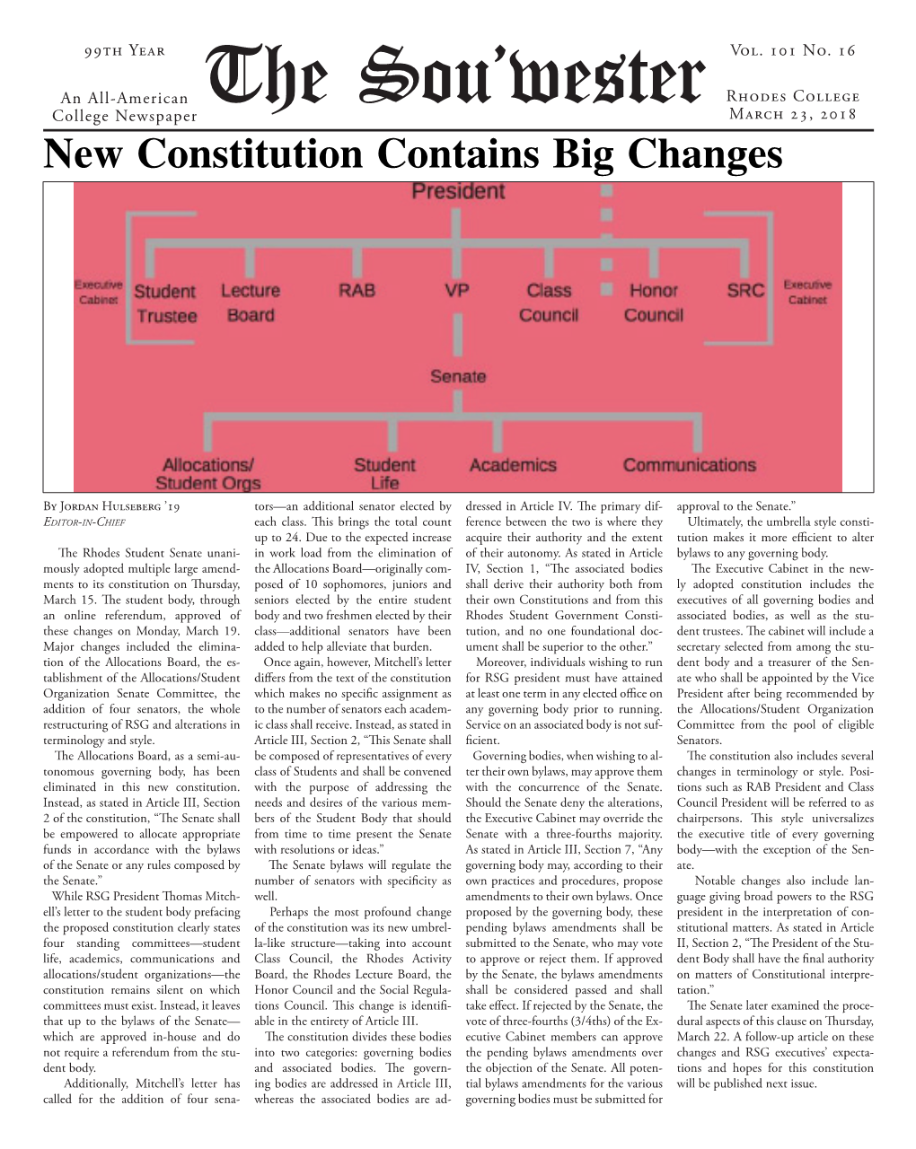 New Constitution Contains Big Changes