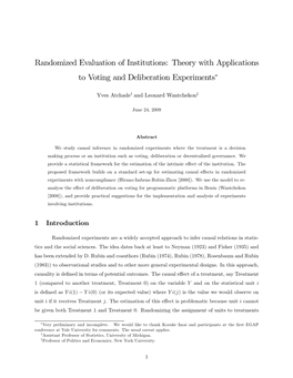 Theory with Applications to Voting and Deliberation Experiments!