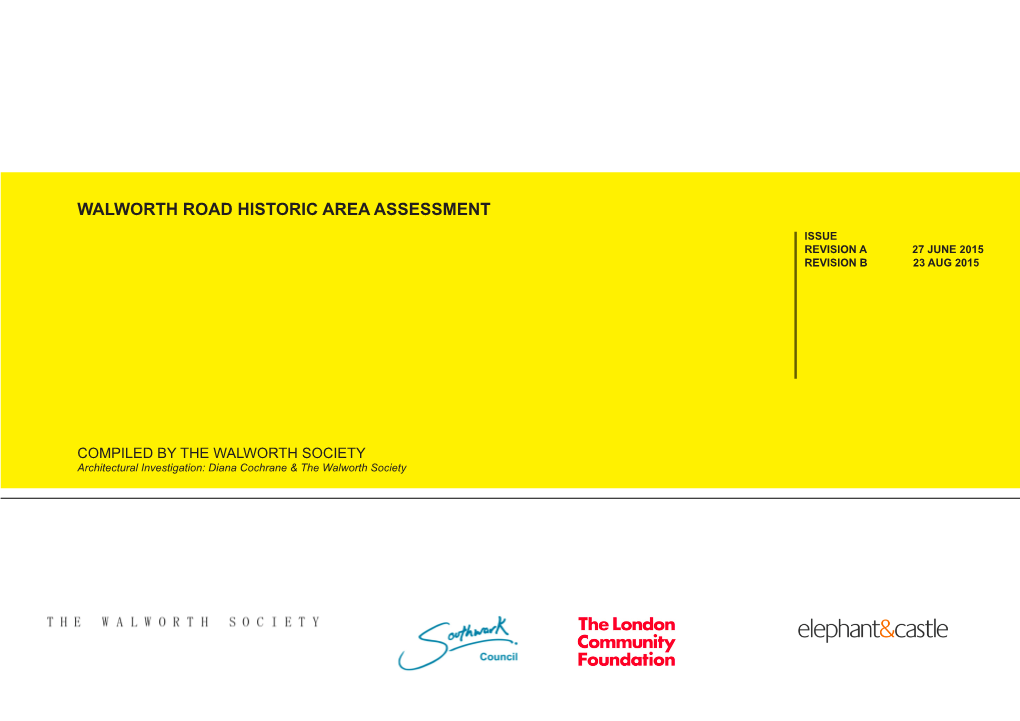 Walworth Road Historic Area Assessment