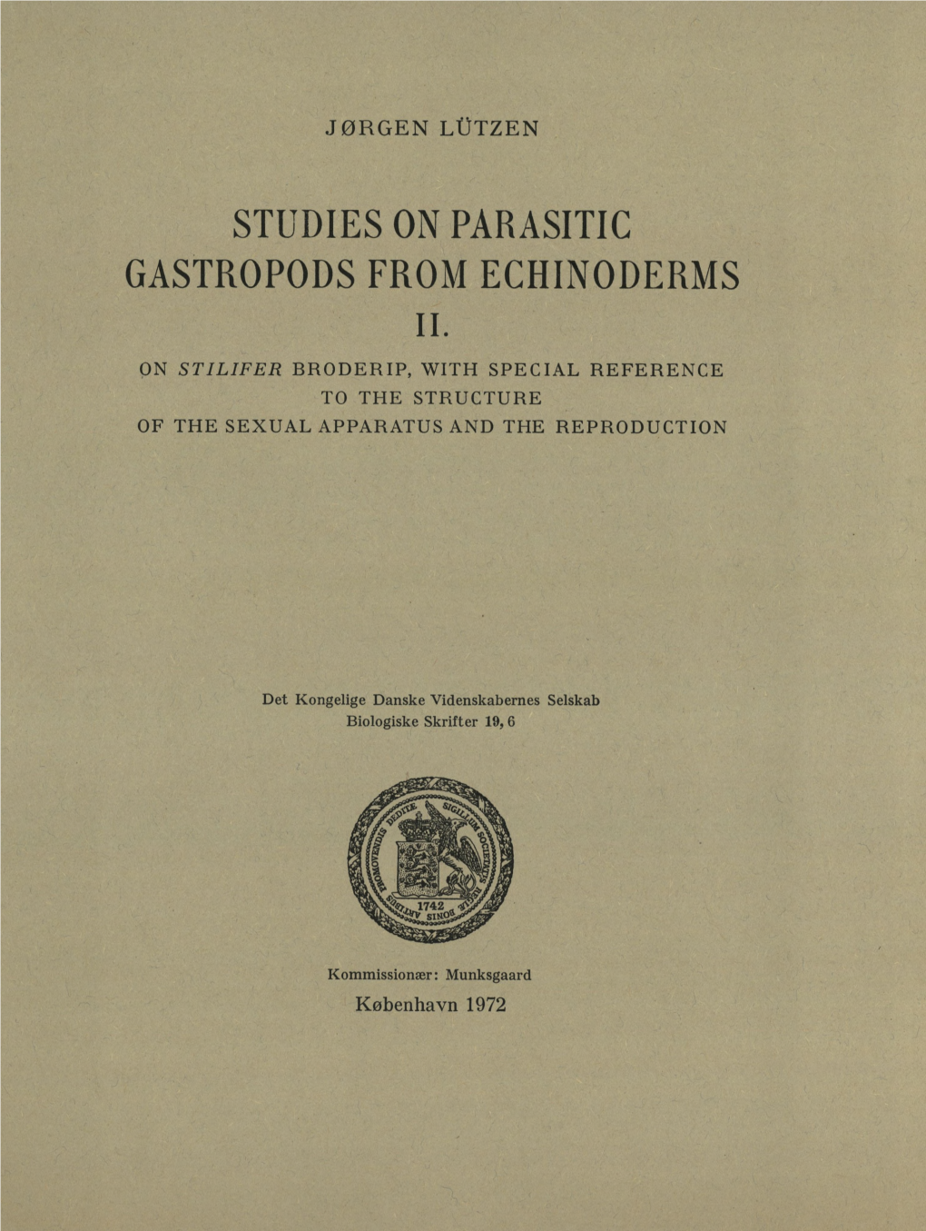 Studies on Parasitic Gastropods from Echinoderms Ii