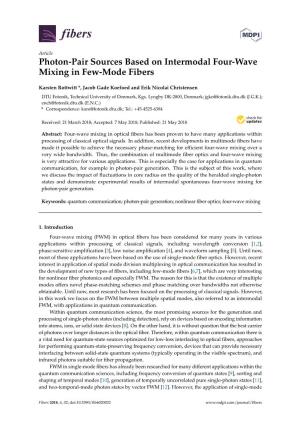 Photon-Pair Sources Based on Intermodal Four-Wave Mixing in Few-Mode Fibers