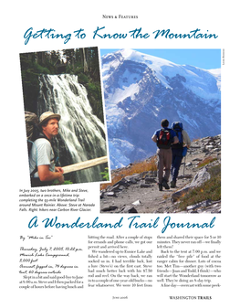 Get Ting to Know the Mountain a Wonderland Trail Journal