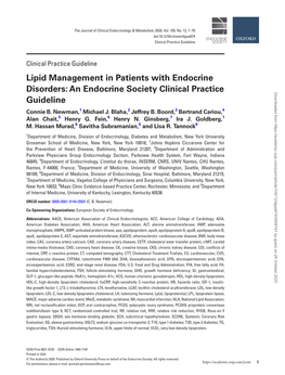 Lipid Management in Patients with Endocrine Disorders: an Endocrine