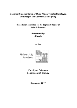 Movement Mechanisms of Gyps Himalayensis (Himalayan Vultures) in the Central Asian Flyway