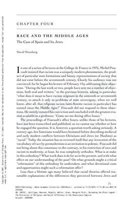 CHAPTER FOUR RACE and the MIDDLE AGES the Case of Spain