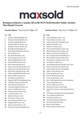 SELLER MANAGED Reseller Online Auction - Marchbank Crescent