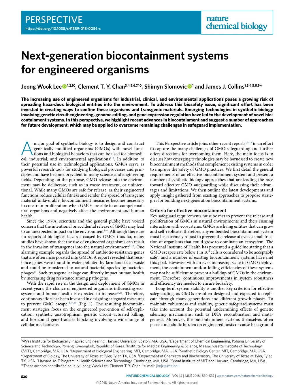 Next-Generation Biocontainment Systems for Engineered Organisms