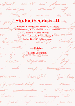 Studia Theodisca II