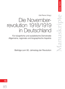 Die Novemberrevolution 1918/1919 in Deutschland