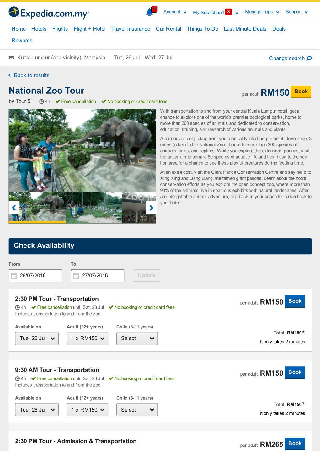 National Zoo Tour Per Adult RM150 by Tour 51  4H  Free Cancellation  No Booking Or Credit Card Fees