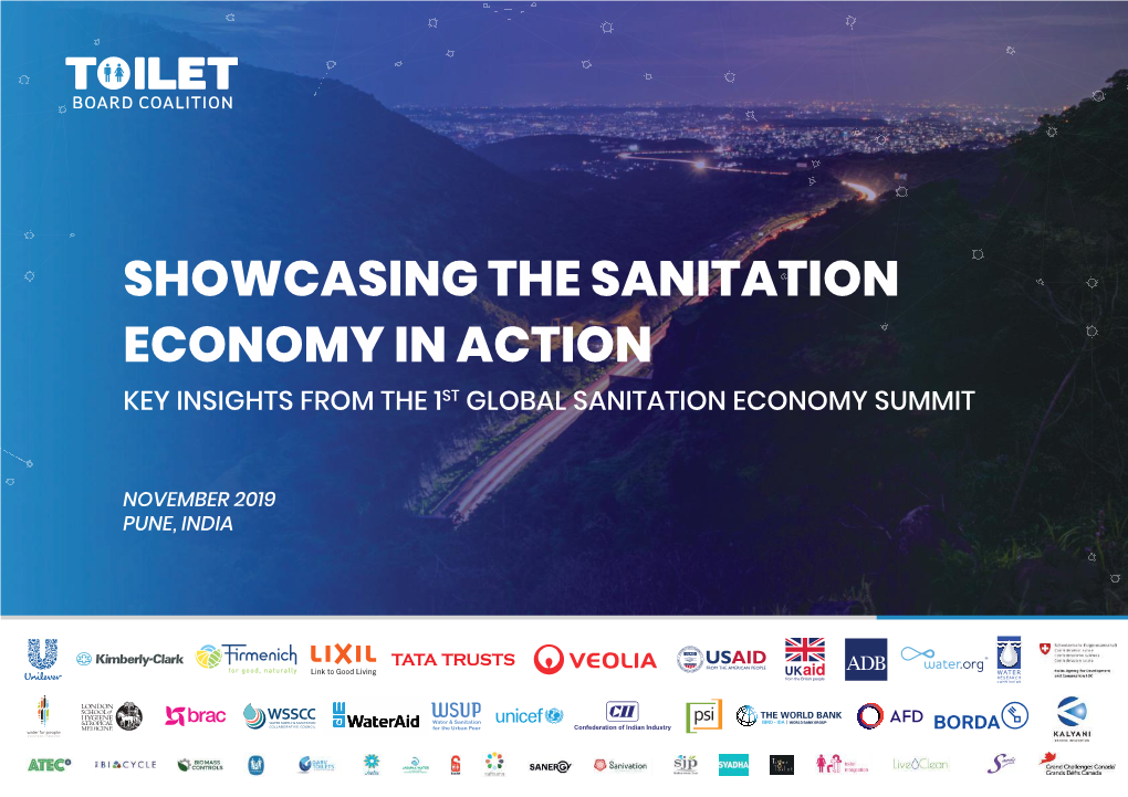 Showcasing the Sanitation Economy in Action Key Insights from the 1St Global Sanitation Economy Summit