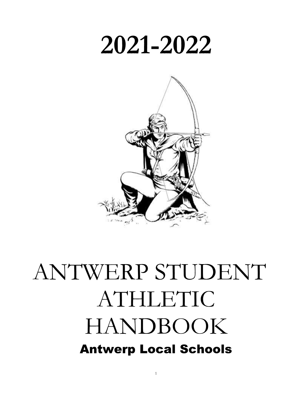 ANTWERP STUDENT ATHLETIC HANDBOOK Antwerp Local Schools