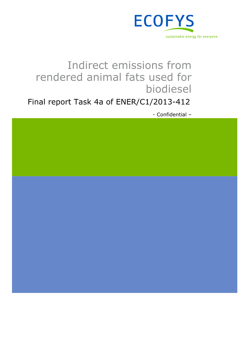 Indirect Emissions from Rendered Animal Fats Used for Biodiesel Final Report Task 4A of ENER/C1/2013-412