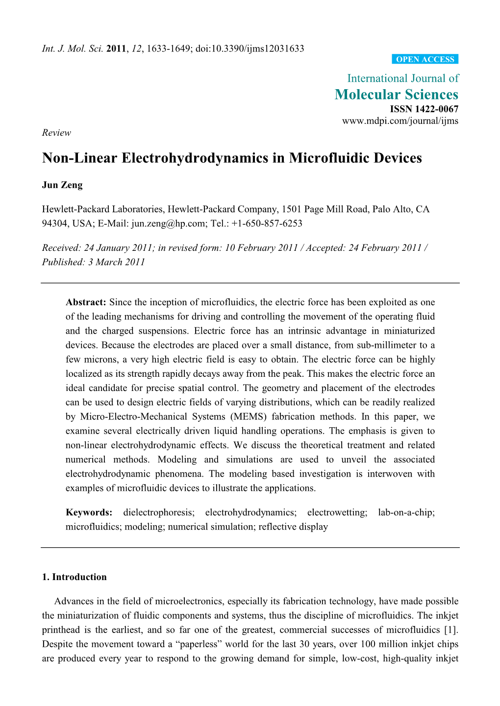 Non-Linear Electrohydrodynamics in Microfluidic Devices