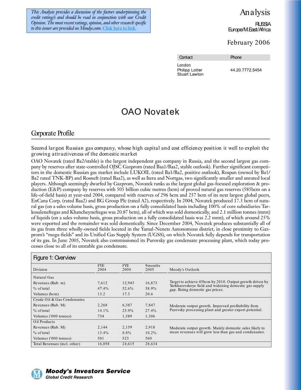OAO NOVATEK: Corporate Profile