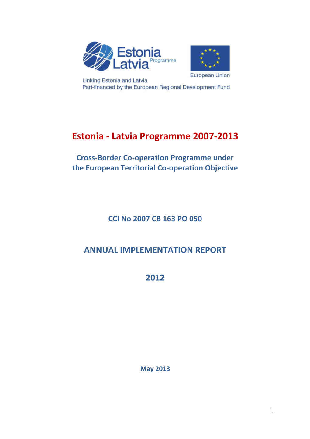 Estonia - Latvia Programme 2007-2013