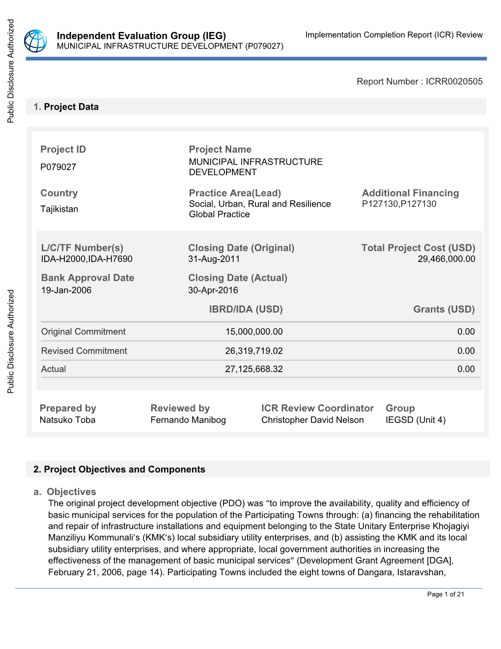 World Bank Document