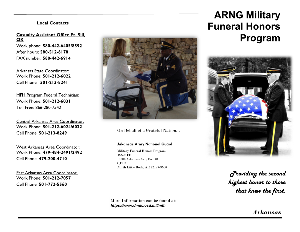 ARNG Military Funeral Honors Program
