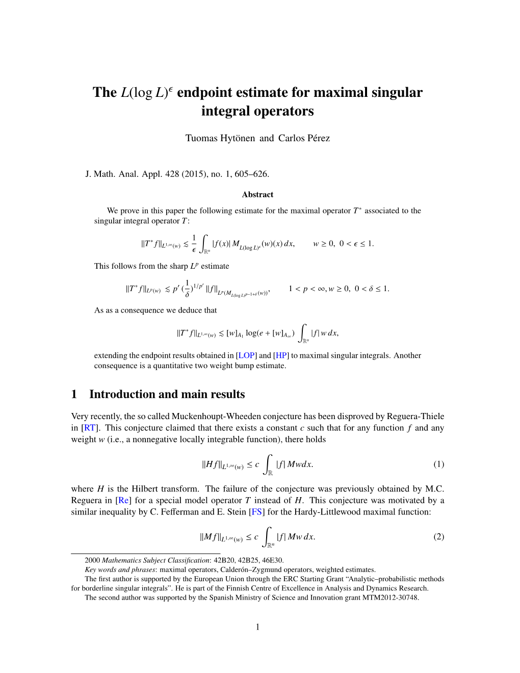 The L(Log L) Endpoint Estimate for Maximal Singular Integral Operators