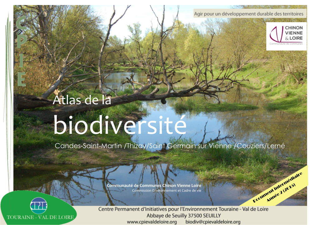 Atlas De La Biodiversité Candes-Saint-Martin /Thizay/Saint Germain Sur Vienne /Couziers/Lerné