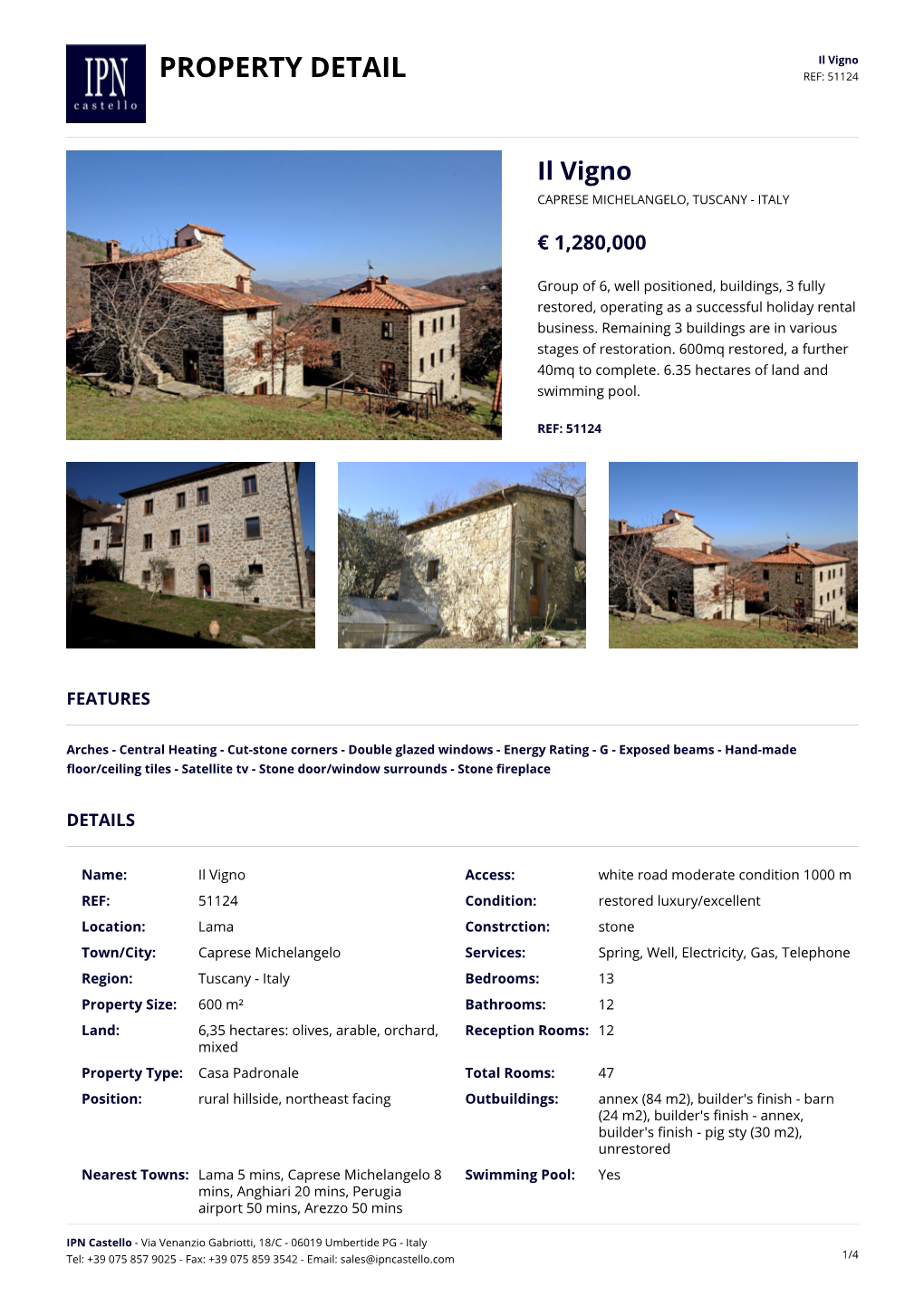 Il Vigno PROPERTY DETAIL REF: 51124