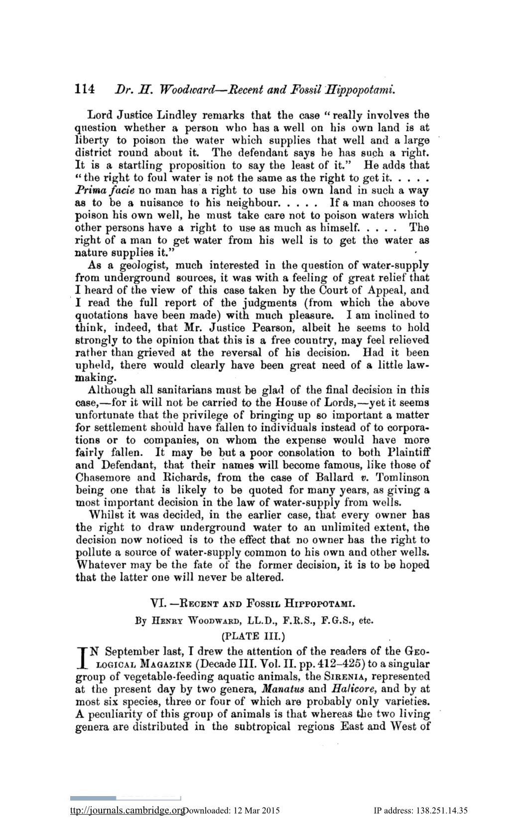 114 Dr. H. Woodward—Recent and Fossil Hippopotami