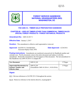 Fsh 2409.18 – Timber Sale Preparation Handbook