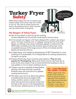 Turkey Fryer Safety