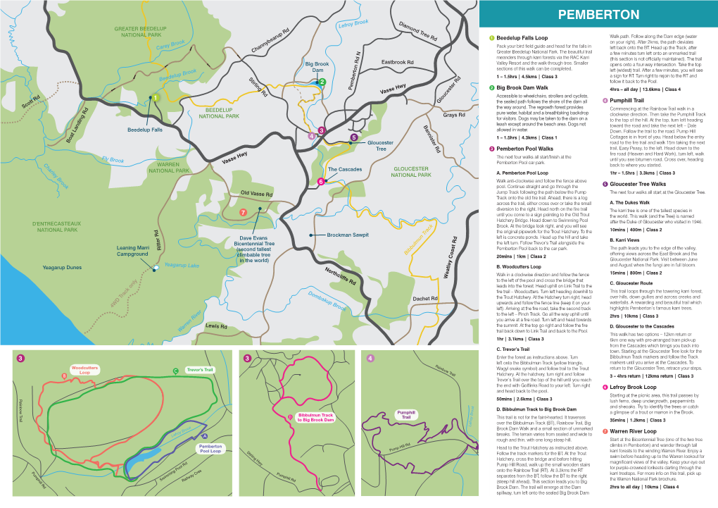PEMBERTON Brook Diamond Lefroy GREATER BEEDELUP Rd Tree NATIONAL PARK Rd Walk Path
