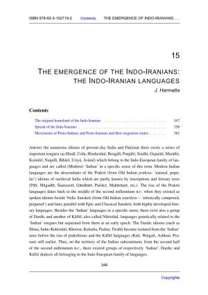The Indo-Iranian Languages