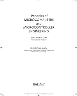 Principles of MICROCOMPUTERS and MICROCONTROLLER ENGINEERING